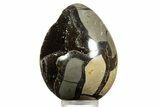 Septarian Dragon Egg Geode - Sparkly Black Crystals #344435-2